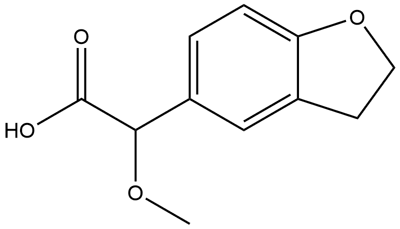 5-Benzofuranacetic acid, 2,3-dihydro-α-methoxy- Struktur