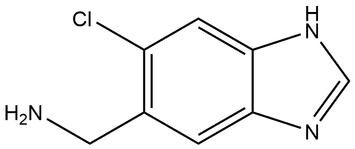(6-chloro-3H-benzimidazol-5-yl)methanamine Struktur