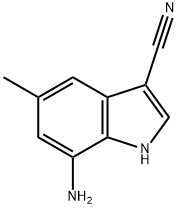 1H-Indole-3-carbonitrile, 7-amino-5-methyl- Struktur