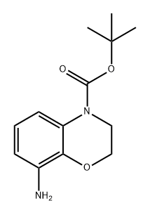 4H-1,4-Benzoxazine-4-carboxylic acid, 8-amino-2,3-dihydro-, 1,1-dimethylethyl ester Struktur