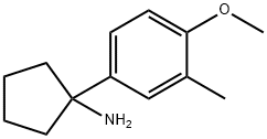1-(4-methoxy-3-methylphenyl)cyclopentan-1-amine Struktur