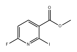 3-Pyridinecarboxylic acid, 6-fluoro-2-iodo-, methyl ester Struktur