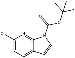 1H-Pyrrolo[2,3-b]pyridine-1-carboxylic acid, 6-chloro-, 1,1-dimethylethyl ester Struktur
