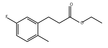 Benzenepropanoic acid, 5-fluoro-2-methyl-, ethyl ester Structure