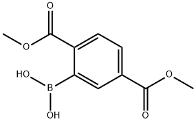 1,4-Benzenedicarboxylic acid, 2-borono-, 1,4-dimethyl ester Struktur