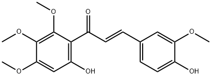 2-Propen-1-one, 3-(4-hydroxy-3-methoxyphenyl)-1-(6-hydroxy-2,3,4-trimethoxyphenyl)-, (E)- (9CI) Struktur