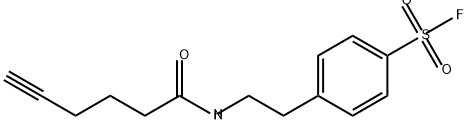 Benzenesulfonyl fluoride, 4-[2-[(1-oxo-5-hexyn-1-yl)amino]ethyl]- Struktur