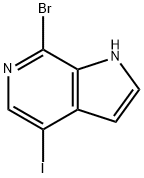 1H-Pyrrolo[2,3-c]pyridine, 7-bromo-4-iodo- Struktur