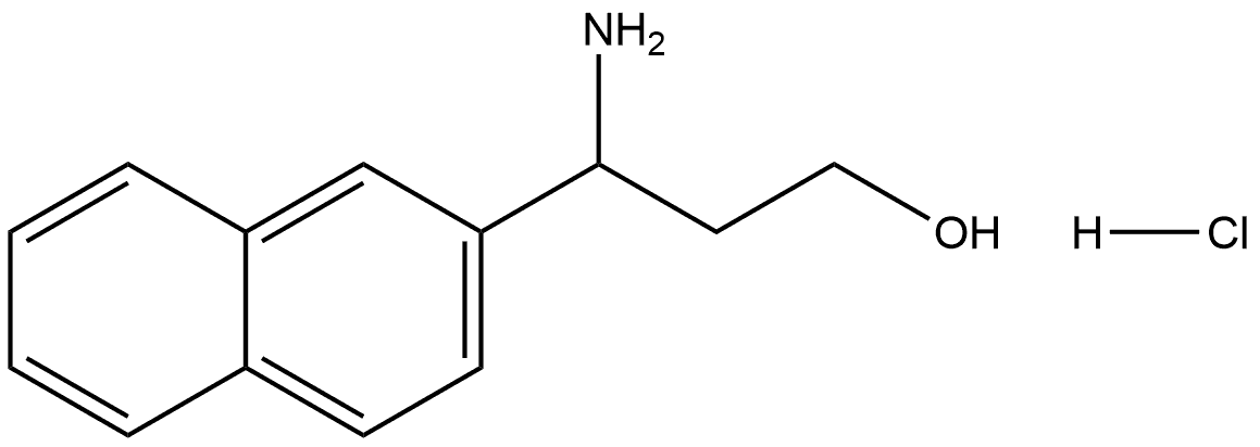 3-amino-3-(naphthalen-2-yl)propan-1-ol hydrochloride Struktur