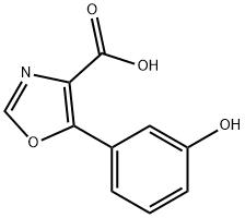 5-(3-hydroxyphenyl)-1,3-oxazole-4-carboxylic acid Struktur