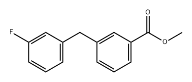 Benzoic acid, 3-[(3-fluorophenyl)methyl]-, methyl ester Struktur