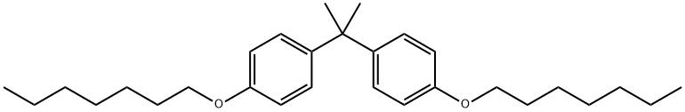 Benzene, 1,1'-(1-methylethylidene)bis[4-(heptyloxy)- Struktur