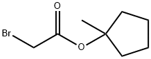 Acetic acid, 2-bromo-, 1-methylcyclopentyl ester Struktur