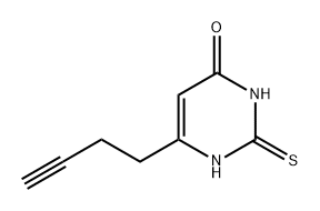 4(1H)-Pyrimidinone, 6-(3-butyn-1-yl)-2,3-dihydro-2-thioxo- Struktur