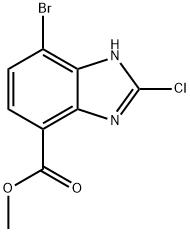 1H-Benzimidazole-4-carboxylic acid, 7-bromo-2-chloro-, methyl ester Struktur