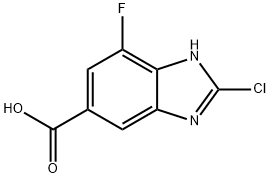 1H-Benzimidazole-5-carboxylic acid, 2-chloro-7-fluoro- Structure