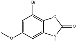 2(3H)-Benzoxazolone, 7-bromo-5-methoxy- Struktur