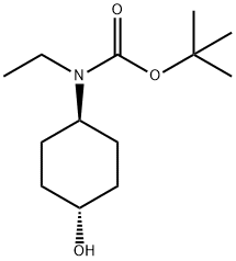 Carbamic acid, N-ethyl-N-(trans-4-hydroxycyclohexyl)-, 1,1-dimethylethyl ester Struktur