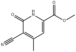 2-Pyridinecarboxylic acid, 5-cyano-1,6-dihydro-4-methyl-6-oxo-, methyl ester Struktur