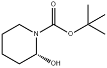 1-Piperidinecarboxylic acid, 2-hydroxy-, 1,1-dimethylethyl ester, (2R)- Struktur
