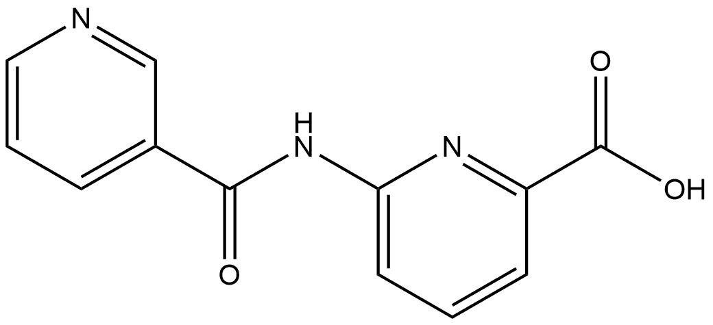 6-[(3-Pyridinylcarbonyl)amino]-2-pyridinecarboxylic acid Struktur