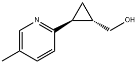 Cyclopropanemethanol, 2-(5-methyl-2-pyridinyl)-, (1S,2S)- Struktur