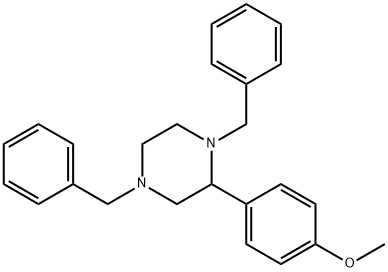 Piperazine, 2-(4-methoxyphenyl)-1,4-bis(phenylmethyl)-