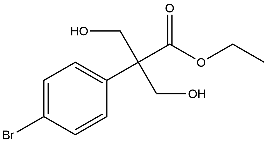 Benzeneacetic acid, 4-bromo-α,α-bis(hydroxymethyl)-, ethyl ester