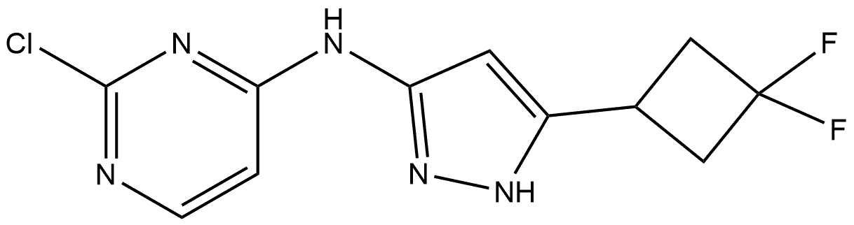 2-Chloro-N-[5-(3,3-difluorocyclobutyl)-1H-pyrazol-3-yl]-4-pyrimidinamine Struktur
