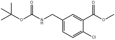 Benzoic acid, 2-chloro-5-[[[(1,1-dimethylethoxy)carbonyl]amino]methyl]-, methyl ester