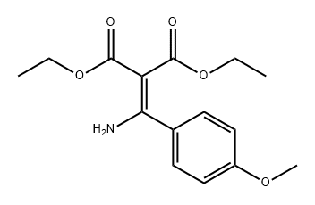 Propanedioic acid, 2-[amino(4-methoxyphenyl)methylene]-, 1,3-diethyl ester Structure