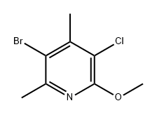 Pyridine, 3-bromo-5-chloro-6-methoxy-2,4-dimethyl- Struktur
