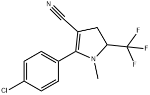 2-(4-chlorop henyl)-4，5-dihydro-1-methyl-5-(trifluoromethyl)-1H-pyr role-3-carbonitrile Struktur