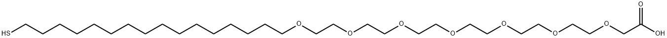 Acetic acid, 2-[(34-mercapto-3,6,9,12,15,18-hexaoxatetratriacont-1-yl)oxy]- Struktur