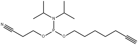 Phosphoramidous acid, N,N-bis(1-methylethyl)-, 2-cyanoethyl 6-heptyn-1-yl ester Struktur