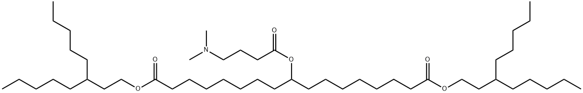 Heptadecanedioic acid, 9-[4-(dimethylamino)-1-oxobutoxy]-, 1,17-bis(3-pentyloctyl) ester Struktur