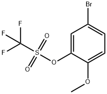 Methanesulfonic acid, 1,1,1-trifluoro-, 5-bromo-2-methoxyphenyl ester Struktur