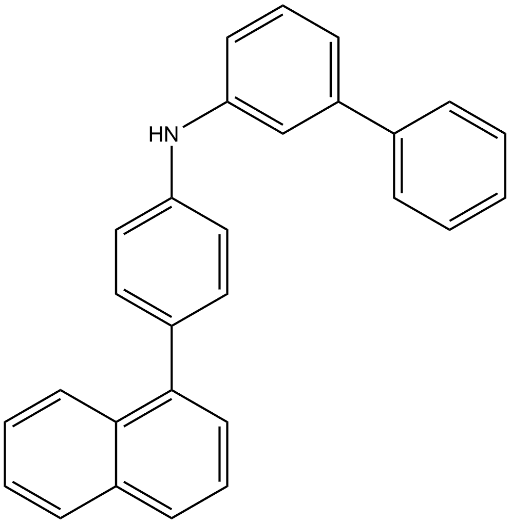 N-[4-(1-Naphthalenyl)phenyl][1,1′-biphenyl]-3-amine Struktur