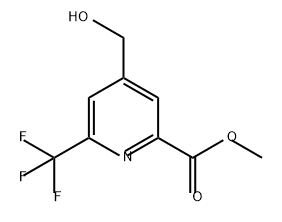 2-Pyridinecarboxylic acid, 4-(hydroxymethyl)-6-(trifluoromethyl)-, methyl ester Struktur