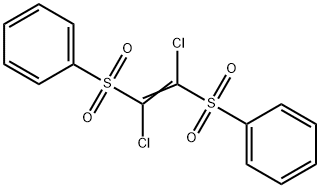 Benzene, 1,1'-[(1,2-dichloro-1,2-ethenediyl)bis(sulfonyl)]bis- Struktur