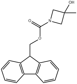 1-Azetidinecarboxylic acid, 3-hydroxy-3-methyl-, 9H-fluoren-9-ylmethyl ester Struktur