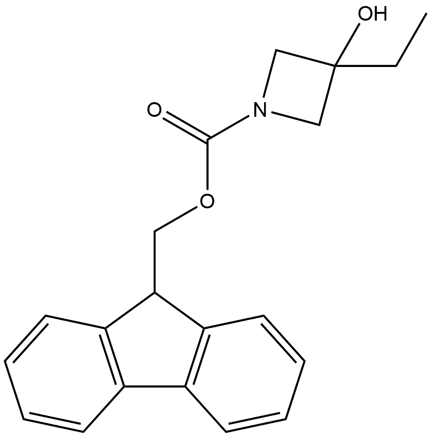 9H-Fluoren-9-ylmethyl 3-ethyl-3-hydroxy-1-azetidinecarboxylate Struktur