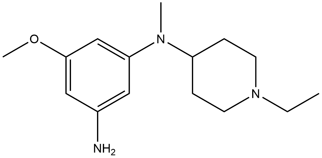 N1-(1-Ethyl-4-piperidinyl)-5-methoxy-N1-methyl-1,3-benzenediamine Struktur