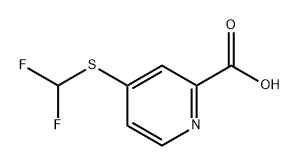 2-Pyridinecarboxylic acid, 4-[(difluoromethyl)thio]- Struktur
