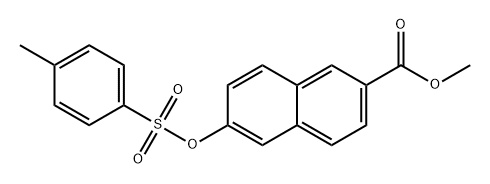 2-Naphthalenecarboxylic acid, 6-[[(4-methylphenyl)sulfonyl]oxy]-, methyl ester Struktur