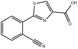 4-Thiazolecarboxylic acid, 2-(2-cyanophenyl)- Struktur