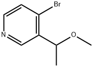 Pyridine, 4-bromo-3-(1-methoxyethyl)- Struktur