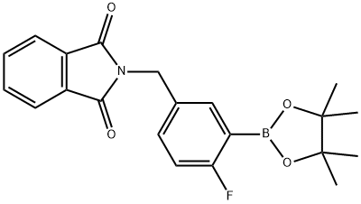 1H-Isoindole-1,3(2H)-dione, 2-[[4-fluoro-3-(4,4,5,5-tetramethyl-1,3,2-dioxaborolan-2-yl)phenyl]methyl]- Struktur
