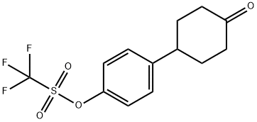 Methanesulfonic acid, 1,1,1-trifluoro-, 4-(4-oxocyclohexyl)phenyl ester Struktur