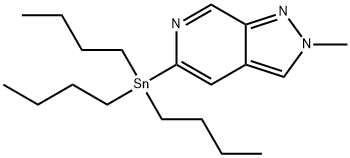 2H-Pyrazolo[3,4-c]pyridine, 2-methyl-5-(tributylstannyl)- Struktur